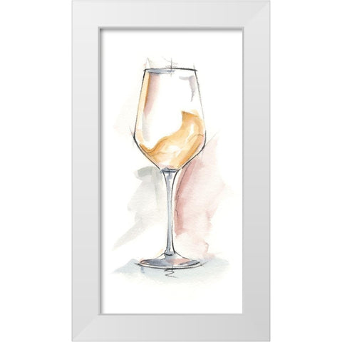 Wine Glass Study I White Modern Wood Framed Art Print by Harper, Ethan
