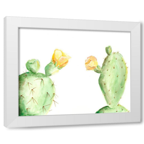 Spiny Desert Plants I White Modern Wood Framed Art Print by Moore, Regina