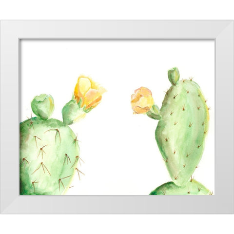 Spiny Desert Plants I White Modern Wood Framed Art Print by Moore, Regina