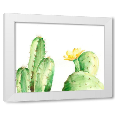 Spiny Desert Plants II White Modern Wood Framed Art Print by Moore, Regina
