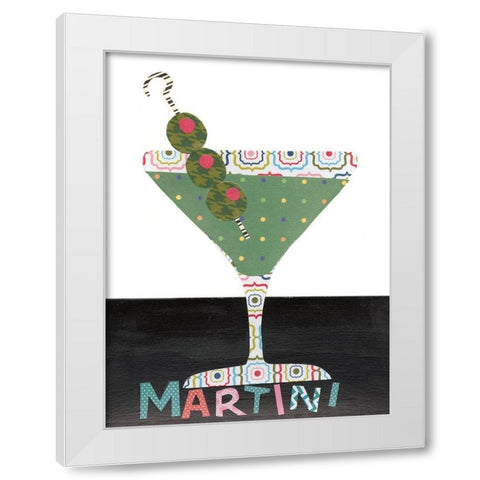 Mix Me a Drink II White Modern Wood Framed Art Print by Moore, Regina