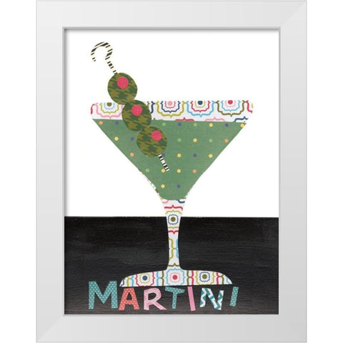 Mix Me a Drink II White Modern Wood Framed Art Print by Moore, Regina