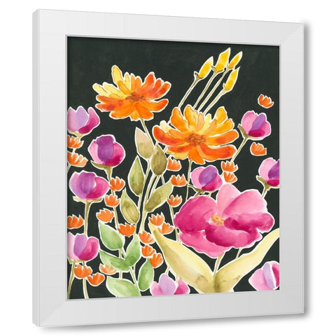Splendid Gathering I White Modern Wood Framed Art Print by Moore, Regina