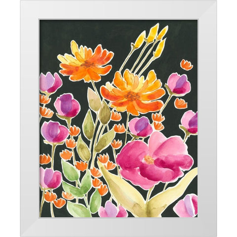 Splendid Gathering I White Modern Wood Framed Art Print by Moore, Regina