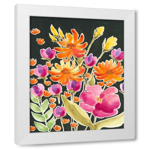 Splendid Gathering II White Modern Wood Framed Art Print by Moore, Regina