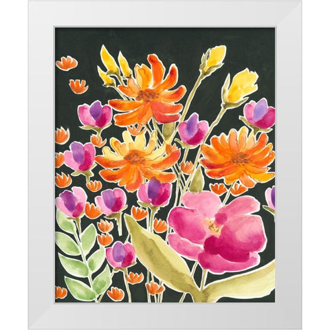Splendid Gathering II White Modern Wood Framed Art Print by Moore, Regina