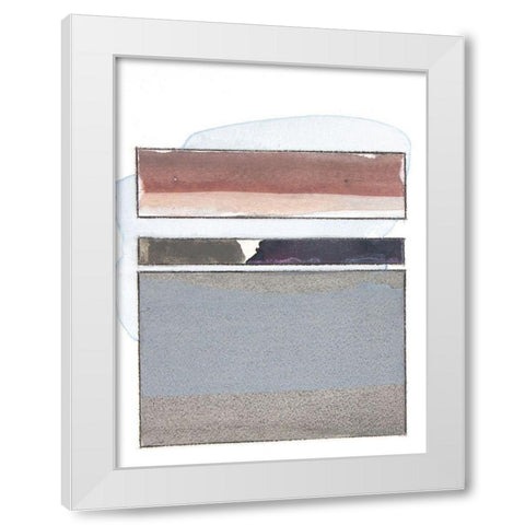 Pacific Horizon III White Modern Wood Framed Art Print by Delamater, Rob