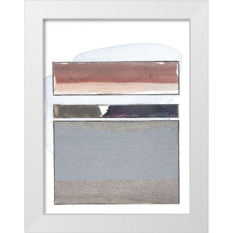 Pacific Horizon III White Modern Wood Framed Art Print by Delamater, Rob