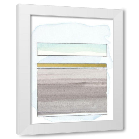 Pacific Horizon IV White Modern Wood Framed Art Print by Delamater, Rob