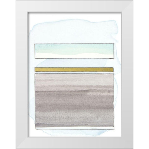 Pacific Horizon IV White Modern Wood Framed Art Print by Delamater, Rob