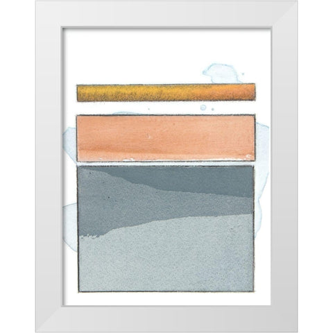Pacific Horizon VI White Modern Wood Framed Art Print by Delamater, Rob