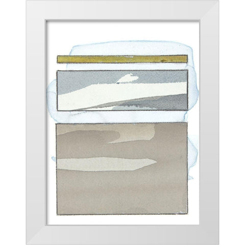 Pacific Horizon VII White Modern Wood Framed Art Print by Delamater, Rob