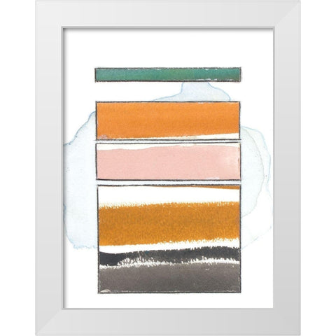 Pacific Horizon XII White Modern Wood Framed Art Print by Delamater, Rob