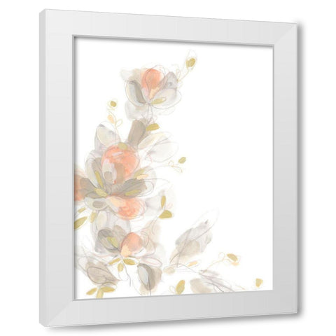 Roseus II White Modern Wood Framed Art Print by Vess, June Erica
