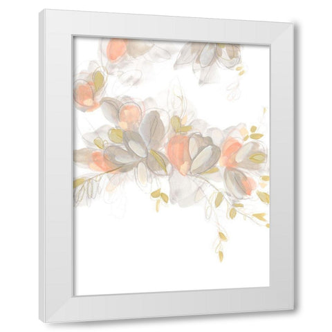 Roseus IV White Modern Wood Framed Art Print by Vess, June Erica