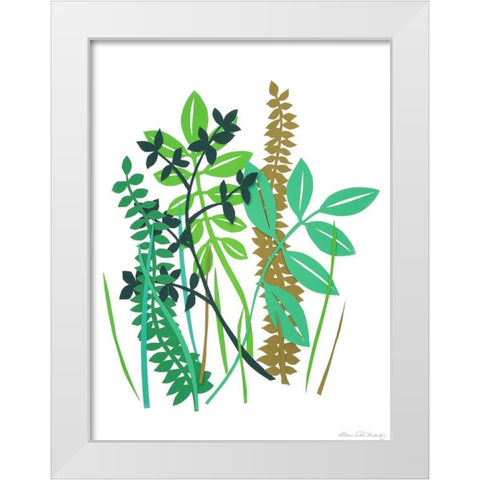 Hedge Row III White Modern Wood Framed Art Print by Ludwig, Alicia