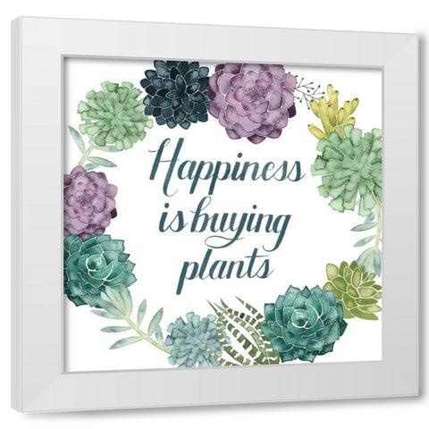 Plant Happiness I White Modern Wood Framed Art Print by Popp, Grace