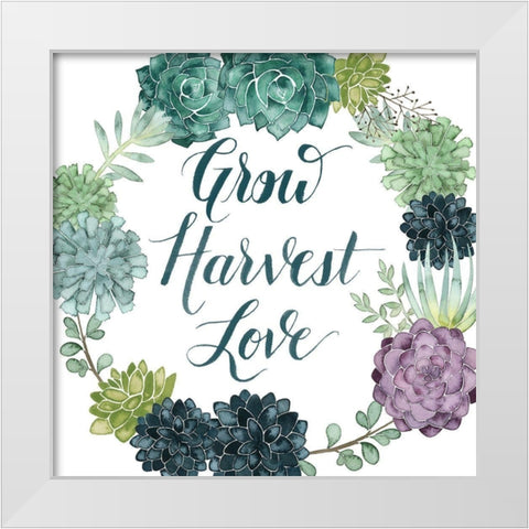 Plant Happiness II White Modern Wood Framed Art Print by Popp, Grace
