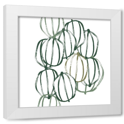 Seed Vessels I White Modern Wood Framed Art Print by Vess, June Erica