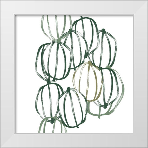 Seed Vessels I White Modern Wood Framed Art Print by Vess, June Erica