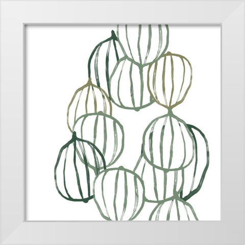 Seed Vessels II White Modern Wood Framed Art Print by Vess, June Erica