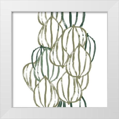 Seed Vessels III White Modern Wood Framed Art Print by Vess, June Erica