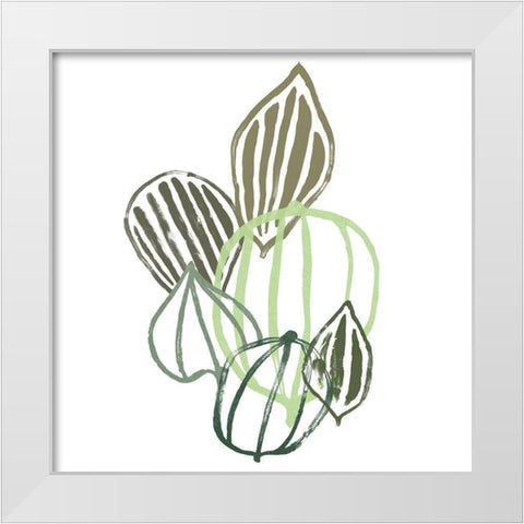 Botanical Interim I White Modern Wood Framed Art Print by Vess, June Erica
