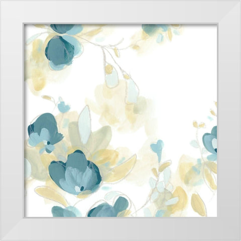 Coerulus I White Modern Wood Framed Art Print by Vess, June Erica
