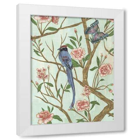 Delicate Chinoiserie I White Modern Wood Framed Art Print by Wang, Melissa