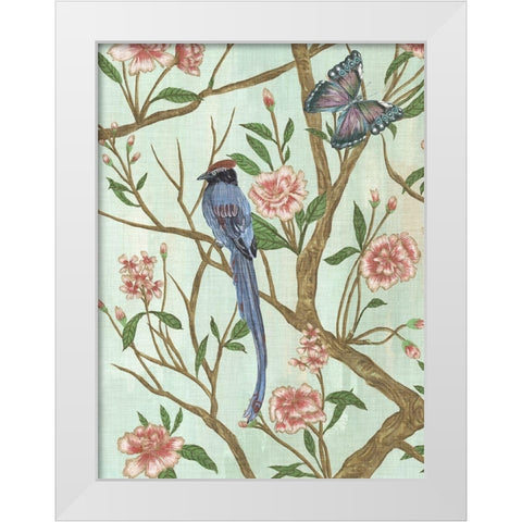 Delicate Chinoiserie I White Modern Wood Framed Art Print by Wang, Melissa