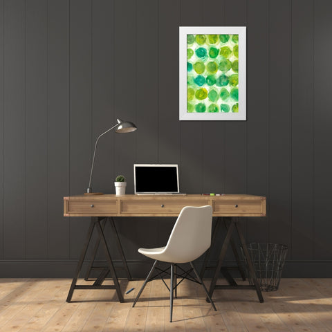 Spearmint II White Modern Wood Framed Art Print by Zarris, Chariklia