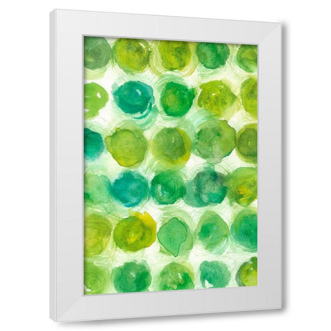 Spearmint II White Modern Wood Framed Art Print by Zarris, Chariklia