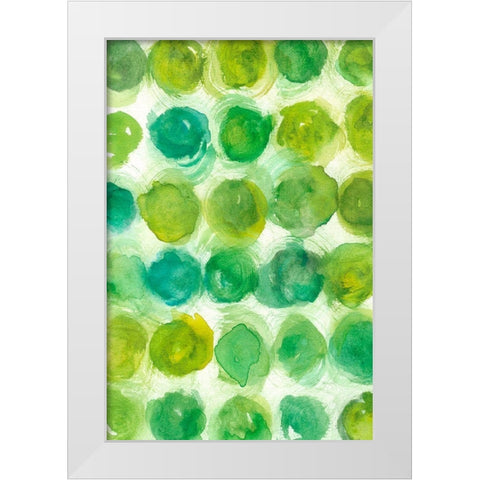 Spearmint II White Modern Wood Framed Art Print by Zarris, Chariklia