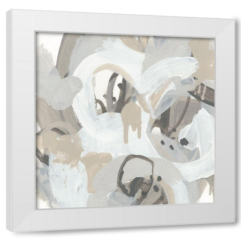 Oscillate I White Modern Wood Framed Art Print by Vess, June Erica