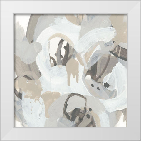 Oscillate I White Modern Wood Framed Art Print by Vess, June Erica