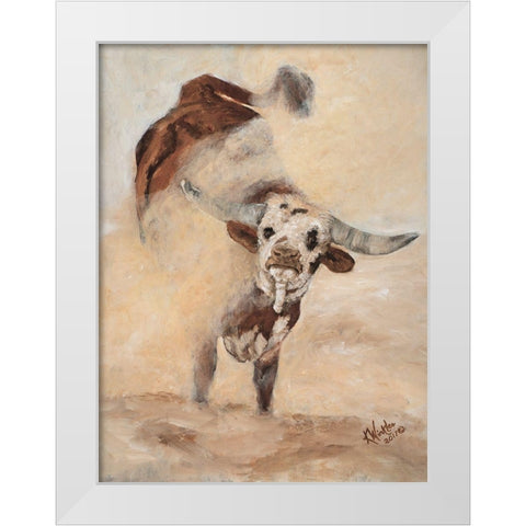 Shake Rattle and Roll I White Modern Wood Framed Art Print by Winkler, Kathy