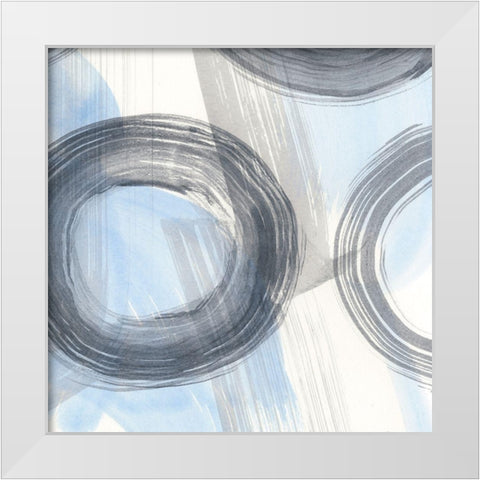 Twist and Turns I White Modern Wood Framed Art Print by Stramel, Renee W.