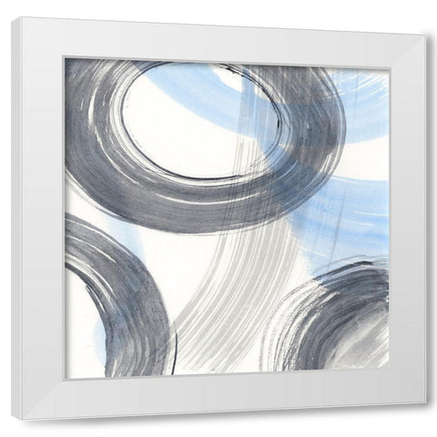 Twist and Turns II White Modern Wood Framed Art Print by Stramel, Renee W.