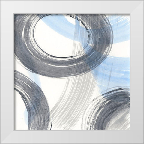 Twist and Turns II White Modern Wood Framed Art Print by Stramel, Renee W.