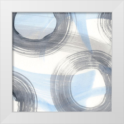 Twist and Turns III White Modern Wood Framed Art Print by Stramel, Renee W.