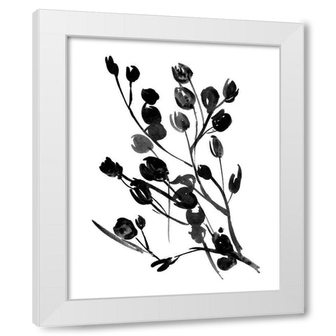 Expressive Floral I White Modern Wood Framed Art Print by Wang, Melissa