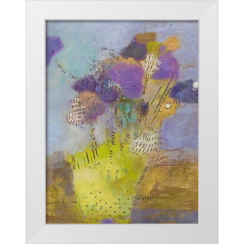 Blumen I White Modern Wood Framed Art Print by Jachimiec, Sue