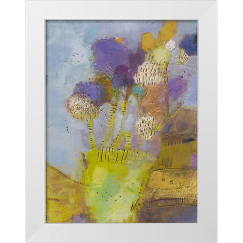Blumen II White Modern Wood Framed Art Print by Jachimiec, Sue