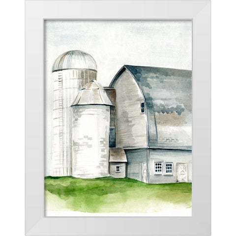 Watercolor Barn II White Modern Wood Framed Art Print by Parker, Jennifer Paxton