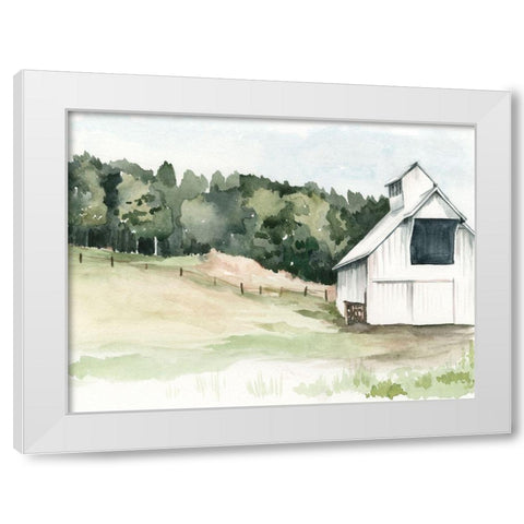 Watercolor Barn III White Modern Wood Framed Art Print by Parker, Jennifer Paxton