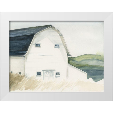 Watercolor Barn IV White Modern Wood Framed Art Print by Parker, Jennifer Paxton