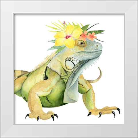 Tropical Halo IV White Modern Wood Framed Art Print by Popp, Grace