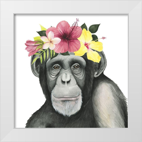 Tropical Halo V White Modern Wood Framed Art Print by Popp, Grace