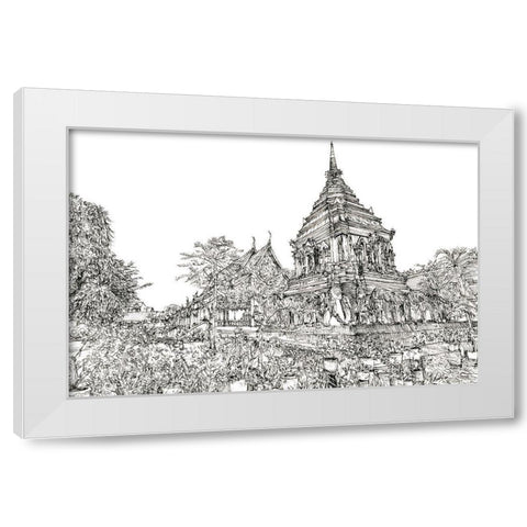 Chiang Mai I White Modern Wood Framed Art Print by Wang, Melissa