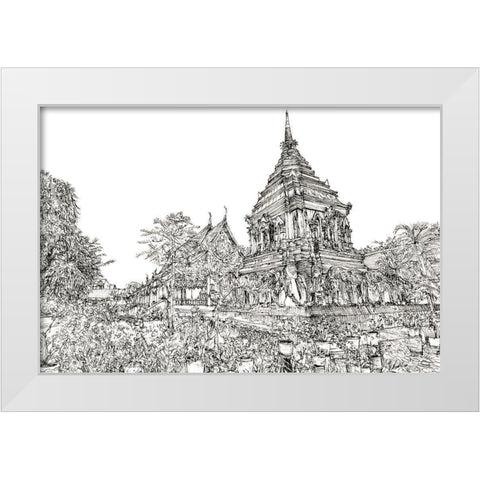 Chiang Mai I White Modern Wood Framed Art Print by Wang, Melissa